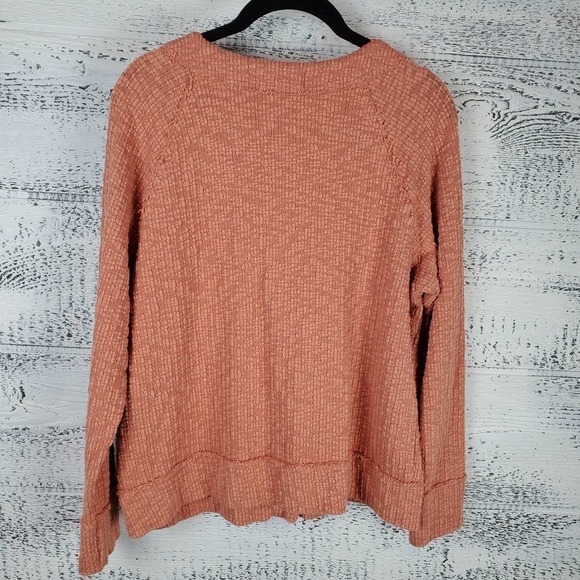 Two by Vince Camuto Women Knitted Cardigan Button Front Closure Coral Sweater - Picture 8 of 10